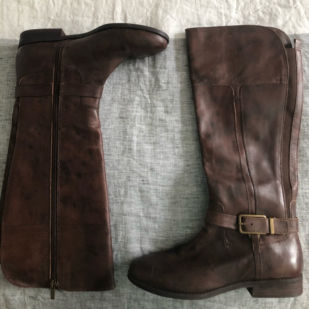 Marc Fisher Riding Boots | Brown Leather | Size 9